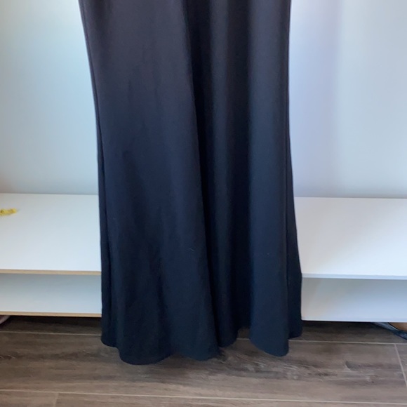BCBG Max Azria - black gown low cut, slit - Picture 3 of 8
